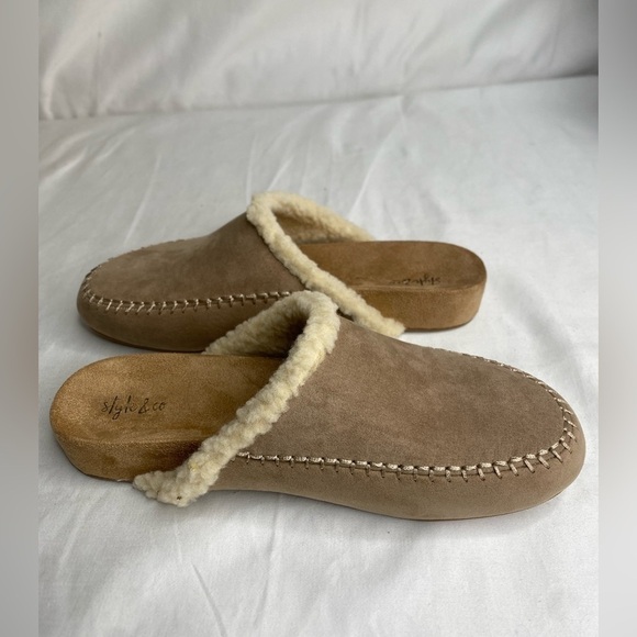 Style & Co Womens Brooklynn Microsuede Moc Toe Slide Slipper 8.5M & 6M - Picture 9 of 11
